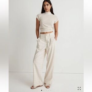 NWT Madewell The Neale Straight-Leg Pant in Windowpane Ghent Plaid sz 0